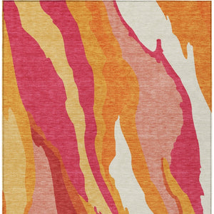 Homeroots 3' Beige Brown And Gray Abstract Washable Area Rug - Perfect For Indoor And Outdoor Spaces 10' X 14' Polyester 600953