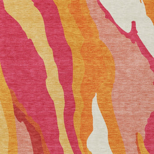 Homeroots 3' Beige Brown And Gray Abstract Washable Area Rug - Perfect For Indoor And Outdoor Spaces 10' X 14' Polyester 600953