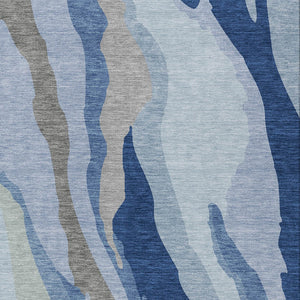 Homeroots 3' Beige Brown And Gray Abstract Washable Area Rug - Perfect For Indoor And Outdoor Spaces 3' X 5' Polyester 600954