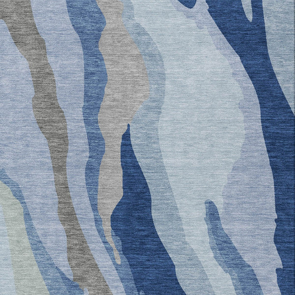 Homeroots 3' Beige Brown And Gray Abstract Washable Area Rug - Perfect For Indoor And Outdoor Spaces 3' X 5' Polyester 600954