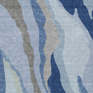 Homeroots 3' Beige Brown And Gray Abstract Washable Area Rug - Perfect For Indoor And Outdoor Spaces 5' X 8' Polyester 600955