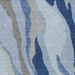 Homeroots 3' Beige Brown And Gray Abstract Washable Area Rug - Perfect For Indoor And Outdoor Spaces 9' X 12' Polyester 600958