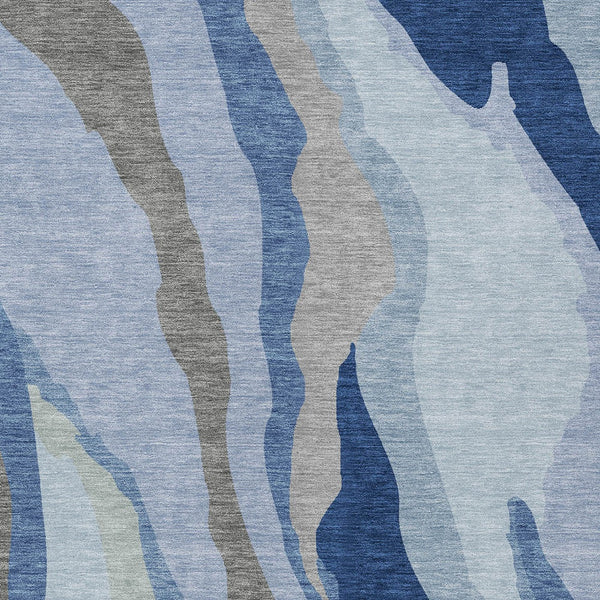 Homeroots 3' Beige Brown And Gray Abstract Washable Area Rug - Perfect For Indoor And Outdoor Spaces 10' X 14' Polyester 600959