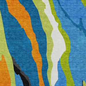 Homeroots 3' Beige Brown And Gray Abstract Washable Area Rug - Perfect For Indoor And Outdoor Spaces 9' X 12' Polyester 600964