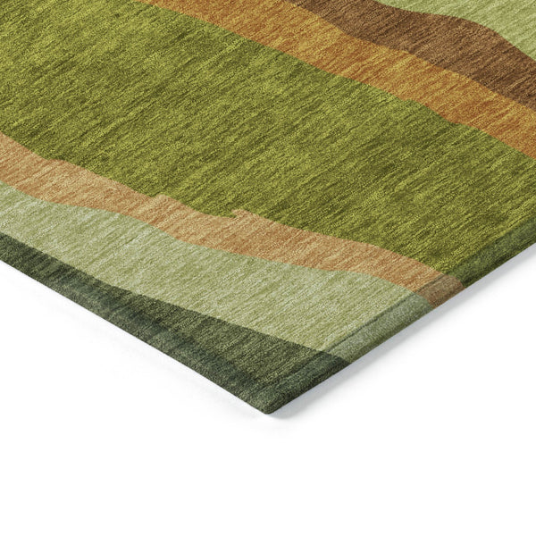 Homeroots 3' Beige Brown And Gray Abstract Washable Area Rug - Perfect For Indoor And Outdoor Spaces 9' X 12' Polyester 600970