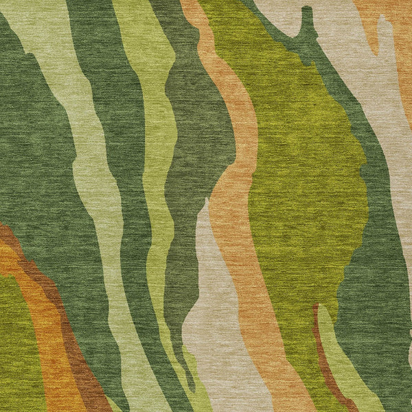 Homeroots 3' Beige Brown And Gray Abstract Washable Area Rug - Perfect For Indoor And Outdoor Spaces 10' X 14' Polyester 600971