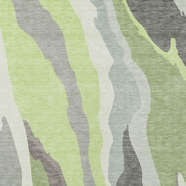 Homeroots 3' Beige Brown And Gray Abstract Washable Area Rug - Perfect For Indoor And Outdoor Spaces 5' X 8' Polyester 600979