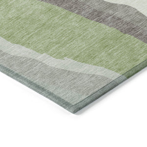 Homeroots 3' Beige Brown And Gray Abstract Washable Area Rug - Perfect For Indoor And Outdoor Spaces 8' Round Polyester 600980