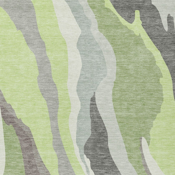 Homeroots 3' Beige Brown And Gray Abstract Washable Area Rug - Perfect For Indoor And Outdoor Spaces 8' X 10' Polyester 600981