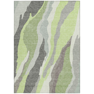 Homeroots 3' Beige Brown And Gray Abstract Washable Area Rug - Perfect For Indoor And Outdoor Spaces 9' X 12' Polyester 600982
