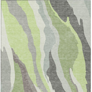 Homeroots 3' Beige Brown And Gray Abstract Washable Area Rug - Perfect For Indoor And Outdoor Spaces 9' X 12' Polyester 600982