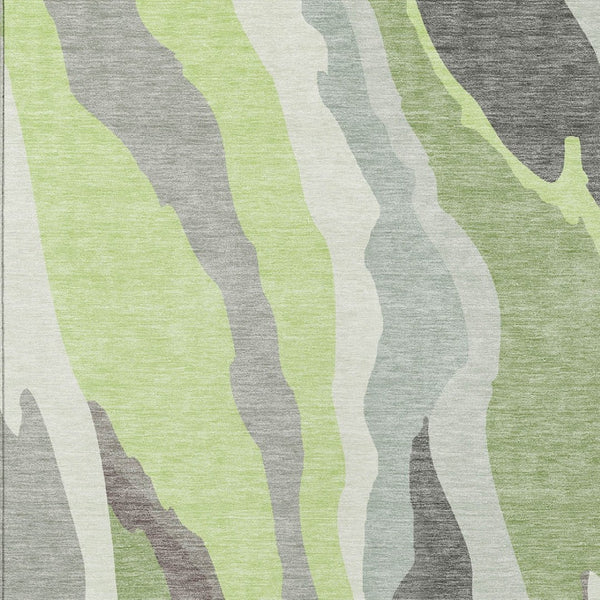 Homeroots 3' Beige Brown And Gray Abstract Washable Area Rug - Perfect For Indoor And Outdoor Spaces 10' X 14' Polyester 600983