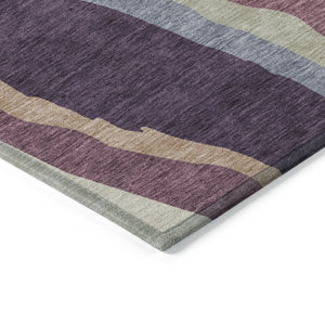 Homeroots 3' Beige Brown And Gray Abstract Washable Area Rug - Perfect For Indoor And Outdoor Spaces 9' X 12' Polyester 600988