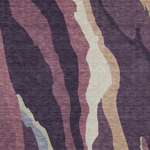 Homeroots 3' Beige Brown And Gray Abstract Washable Area Rug - Perfect For Indoor And Outdoor Spaces 9' X 12' Polyester 600988