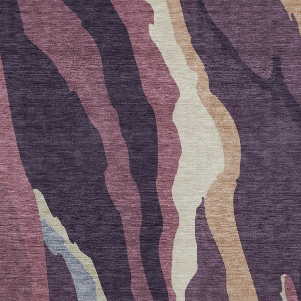 Homeroots 3' Beige Brown And Gray Abstract Washable Area Rug - Perfect For Indoor And Outdoor Spaces 9' X 12' Polyester 600988