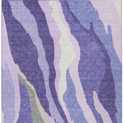 Homeroots 3' Beige Brown And Gray Abstract Washable Area Rug - Perfect For Indoor And Outdoor Spaces 8' X 10' Polyester 600993