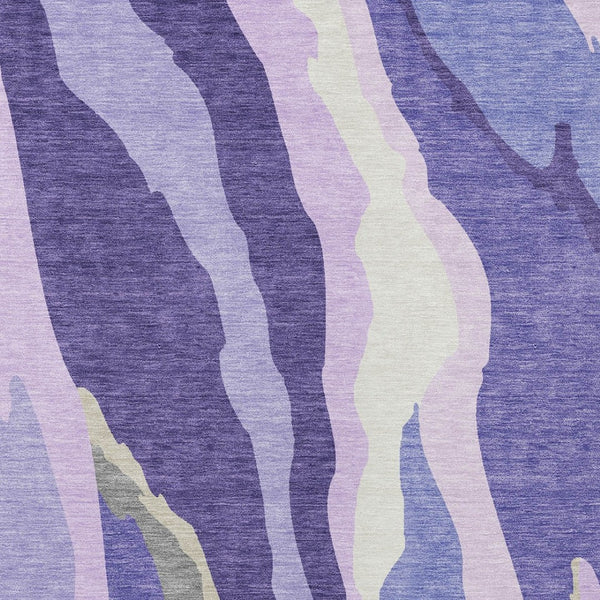 Homeroots 3' Beige Brown And Gray Abstract Washable Area Rug - Perfect For Indoor And Outdoor Spaces 8' X 10' Polyester 600993