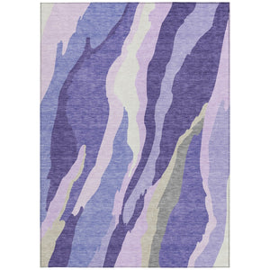 Homeroots 3' Beige Brown And Gray Abstract Washable Area Rug - Perfect For Indoor And Outdoor Spaces 10' X 14' Polyester 600995