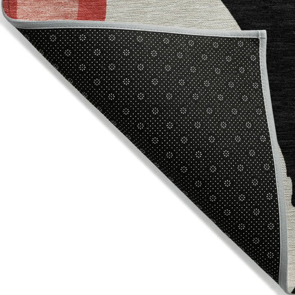 Homeroots 3' Beige Brown And Gray Abstract Washable Area Rug - Perfect For Indoor And Outdoor Spaces 3' X 5' Polyester 600996