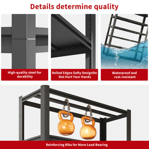 English Elm 82"H 6-Tier Metal Shelves - 2400LB Heavy Duty Adjustable Garage Rack, Easy Tool-Free Assembly, Versatile Storage T2398P252494