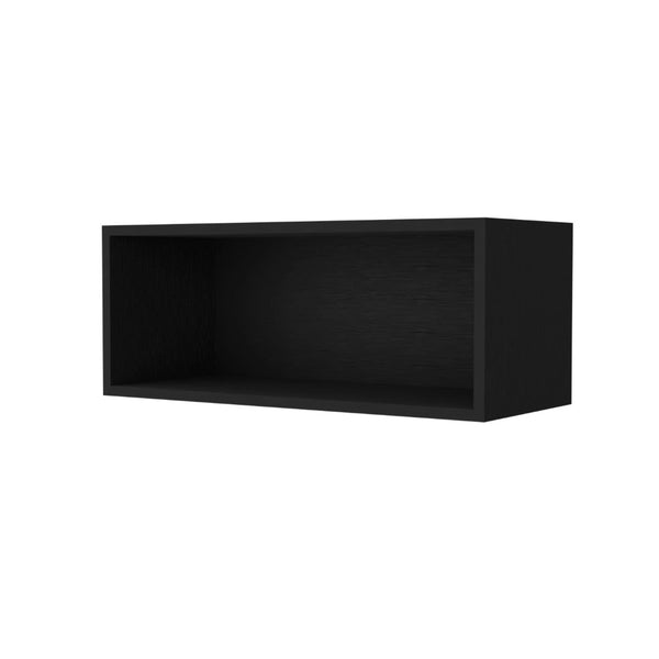 English Elm Wenge Finish Wall Mounted Open Shelf Cabinet for Modern Kitchen Storage B062P492872
