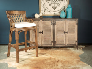 OSP Home Furnishings Plantation 24" Counter Stool Brown Stain