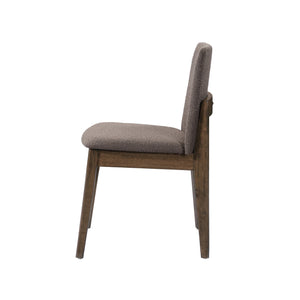 English Elm Christopher Knight Home® - Upholstered Modern Armless Dining Chair Set of 2 with Ergonomic Curved Back & Solid Wood Frame Durable Fabric Brown,Walnut N771P330590W