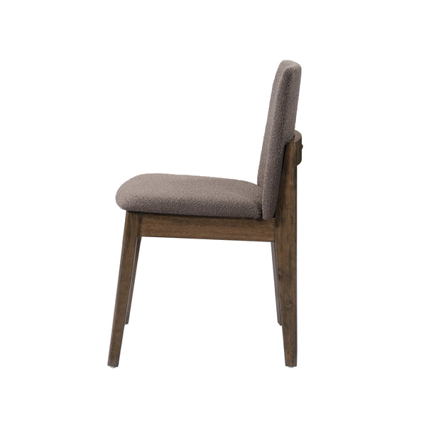 English Elm Christopher Knight Home® - Upholstered Modern Armless Dining Chair Set of 2 with Ergonomic Curved Back & Solid Wood Frame Durable Fabric Brown,Walnut N771P330590W