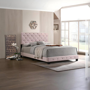 English Elm Charming Velvet Twin Bed with Hidden Storage Drawers, Casual Solid Frame, Easy Assembly Comfort Pink 25 L x 66 W x 5.5 H B078108024