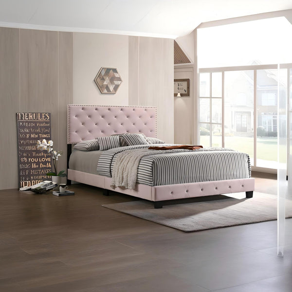 English Elm Charming Velvet Twin Bed with Hidden Storage Drawers, Casual Solid Frame, Easy Assembly Comfort Pink 25 L x 66 W x 5.5 H B078108024