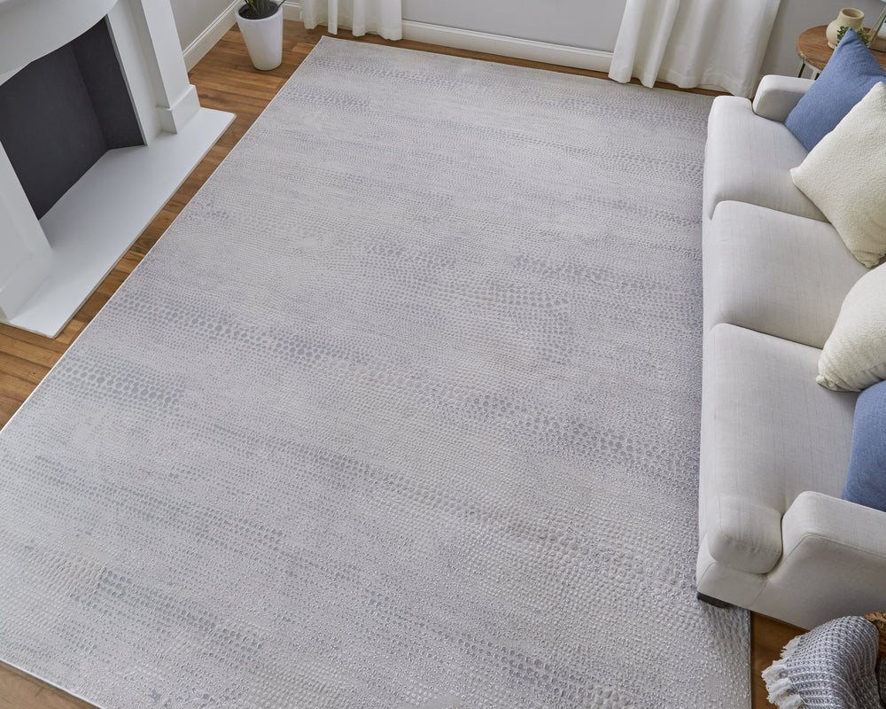 Feizy Rugs Prasad Modern Abstract Rug - Stain & Fade Resistant, Durable High-low Pile For Stylish Interiors Ivory,Silver,Gray Polypropylene,Polyester 67039n8fivygryg99