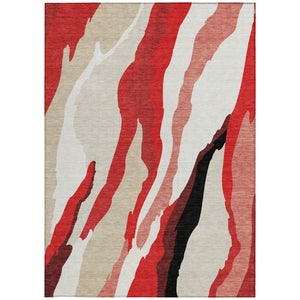Homeroots 3' Beige Brown And Gray Abstract Washable Area Rug - Perfect For Indoor And Outdoor Spaces 10' X 14' Polyester 601001