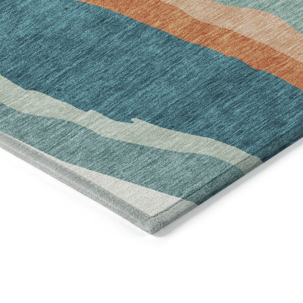 Homeroots 3' Beige Brown And Gray Abstract Washable Area Rug - Perfect For Indoor And Outdoor Spaces 10' X 14' Polyester 601013