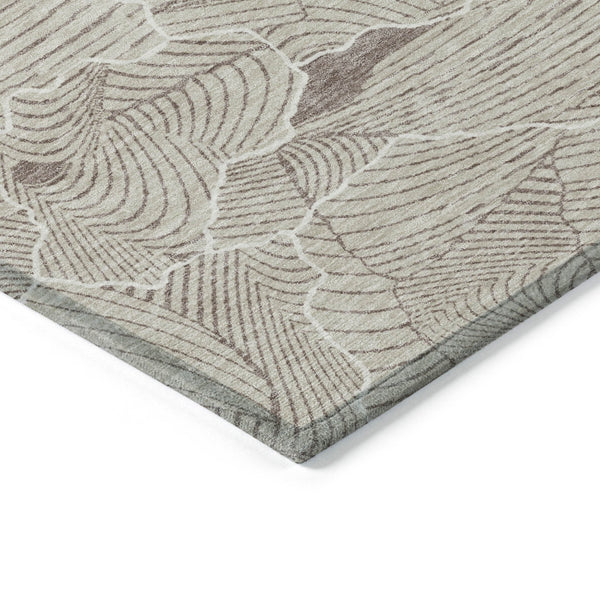 Homeroots 3' Aqua And Ivory Abstract Washable Indoor-outdoor Area Rug For Stylish Living Spaces & Patios 3' X 5' Polyester 601026