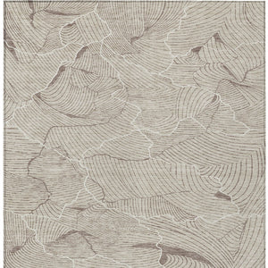 Homeroots 3' Aqua And Ivory Abstract Washable Indoor-outdoor Area Rug For Stylish Living Spaces & Patios 5' X 8' Polyester 601027