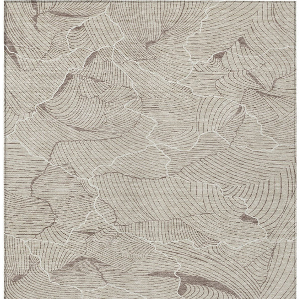 Homeroots 3' Aqua And Ivory Abstract Washable Indoor-outdoor Area Rug For Stylish Living Spaces & Patios 5' X 8' Polyester 601027