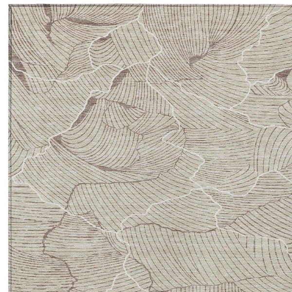 Homeroots 3' Aqua And Ivory Abstract Washable Indoor-outdoor Area Rug For Stylish Living Spaces & Patios 10' X 14' Polyester 601031