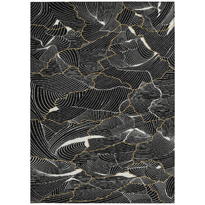 Homeroots 3' Aqua And Ivory Abstract Washable Indoor-outdoor Area Rug For Stylish Living Spaces & Patios 10' X 14' Polyester 601037