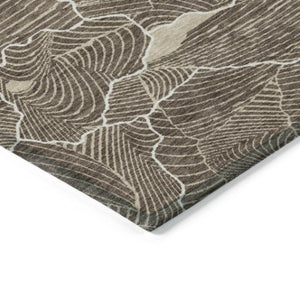 Homeroots 3' Aqua And Ivory Abstract Washable Indoor-outdoor Area Rug For Stylish Living Spaces & Patios 8' X 10' Polyester 601041