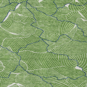 Homeroots 3' Aqua And Ivory Abstract Washable Indoor-outdoor Area Rug For Stylish Living Spaces & Patios 3' X 5' Polyester 601050