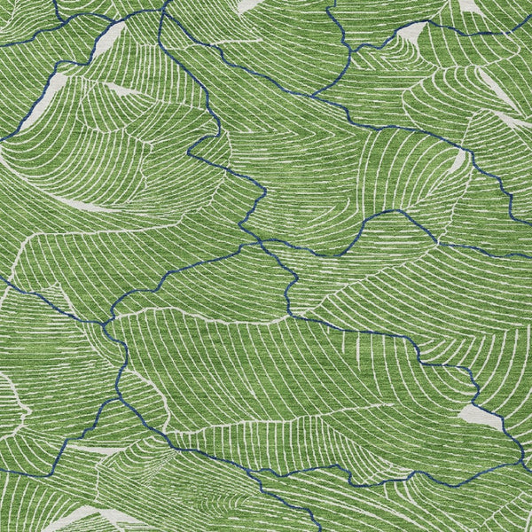 Homeroots 3' Aqua And Ivory Abstract Washable Indoor-outdoor Area Rug For Stylish Living Spaces & Patios 3' X 5' Polyester 601050