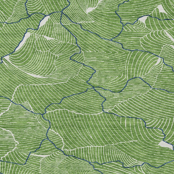 Homeroots 3' Aqua And Ivory Abstract Washable Indoor-outdoor Area Rug For Stylish Living Spaces & Patios 8' X 10' Polyester 601053