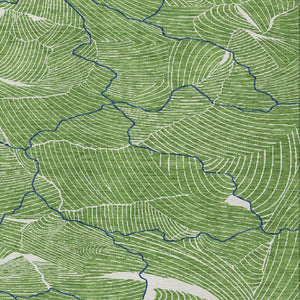 Homeroots 3' Aqua And Ivory Abstract Washable Indoor-outdoor Area Rug For Stylish Living Spaces & Patios 9' X 12' Polyester 601054