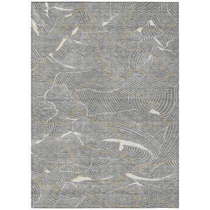 Homeroots 3' Aqua And Ivory Abstract Washable Indoor-outdoor Area Rug For Stylish Living Spaces & Patios 10' X 14' Polyester 601067