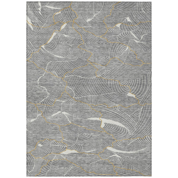 Homeroots 3' Aqua And Ivory Abstract Washable Indoor-outdoor Area Rug For Stylish Living Spaces & Patios 10' X 14' Polyester 601067