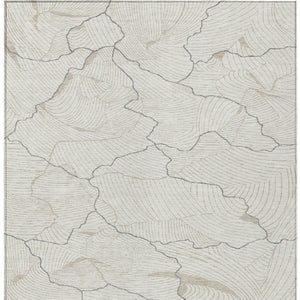 Homeroots 3' Aqua And Ivory Abstract Washable Indoor-outdoor Area Rug For Stylish Living Spaces & Patios 3' X 5' Polyester 601068