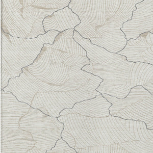 Homeroots 3' Aqua And Ivory Abstract Washable Indoor-outdoor Area Rug For Stylish Living Spaces & Patios 8' X 10' Polyester 601071