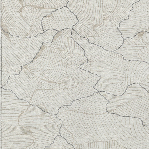 Homeroots 3' Aqua And Ivory Abstract Washable Indoor-outdoor Area Rug For Stylish Living Spaces & Patios 8' X 10' Polyester 601071