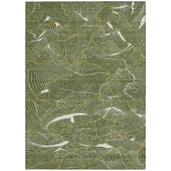 Homeroots 3' Aqua And Ivory Abstract Washable Indoor-outdoor Area Rug For Stylish Living Spaces & Patios 3' X 5' Polyester 601074