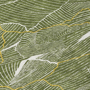 Homeroots 3' Aqua And Ivory Abstract Washable Indoor-outdoor Area Rug For Stylish Living Spaces & Patios 9' X 12' Polyester 601078